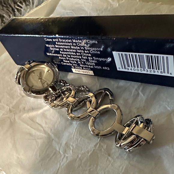 Avon vintage Silver stone Circular Bracelet Watch-Battery included - Picture 11 of 13